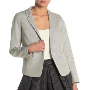 FRNCH PARIS Silver Shimmer Metallic Blazer